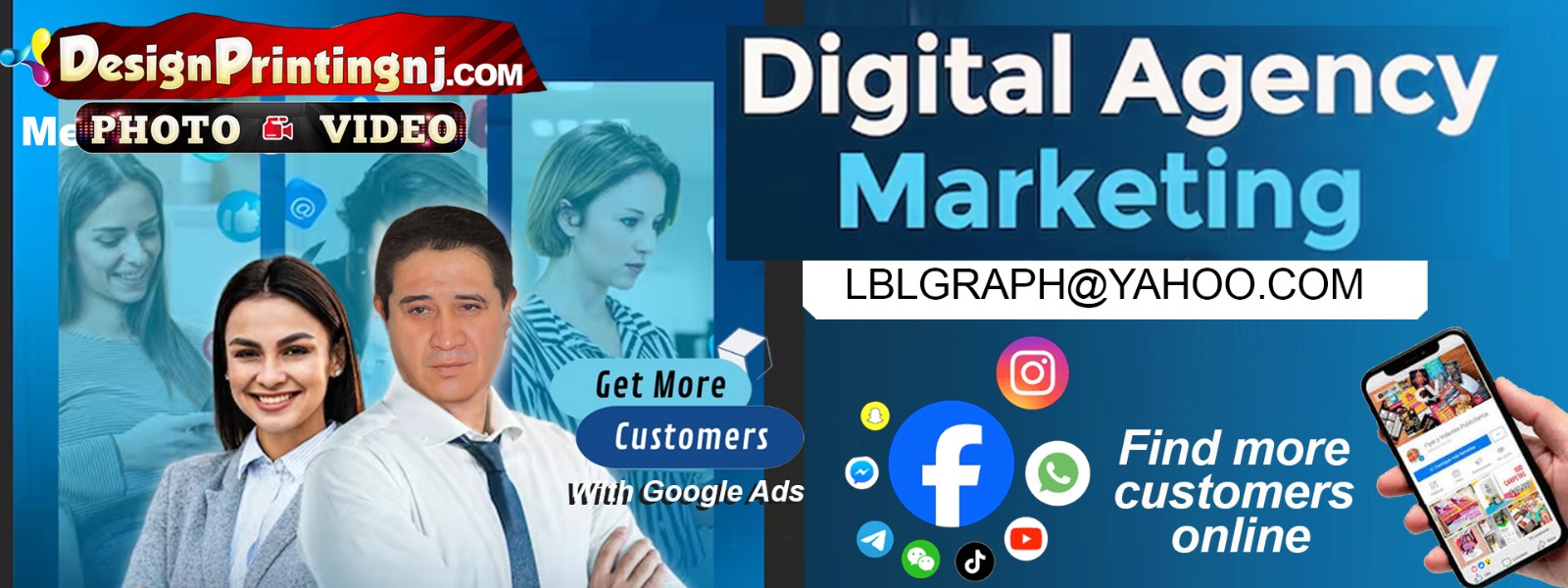 English digital marketing banner for local businesses